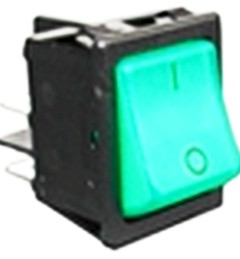 INTERRUTTORE BIPOLARE LUMINOSO 220VCA VERDE - ERT 040714200