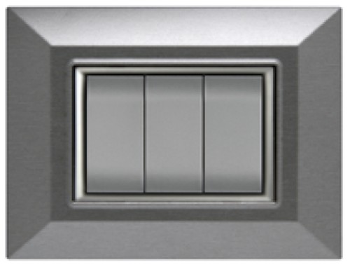 PLACCA FLEXI PLAIN ABS 3M ACCIAIO SPAZZOLATO - NUV 5203/AS