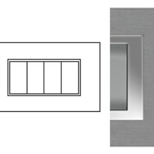 PLACCA FLEXI ELITE 4M ACCIAIO SPAZZOLATO - NUV 5704/ACS