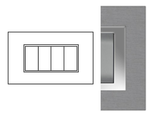 PLACCA FLEXI ELITE 4M ACCIAIO SPAZZOLATO - NUV 5704/ACS
