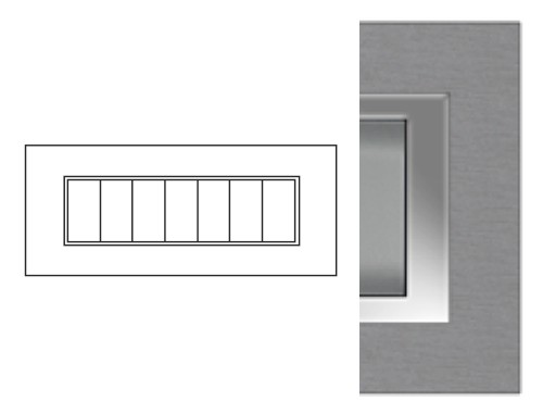 PLACCA FLEXI ELITE 7M ACCIAIO SPAZZOLATO - NUV 5707/ACS