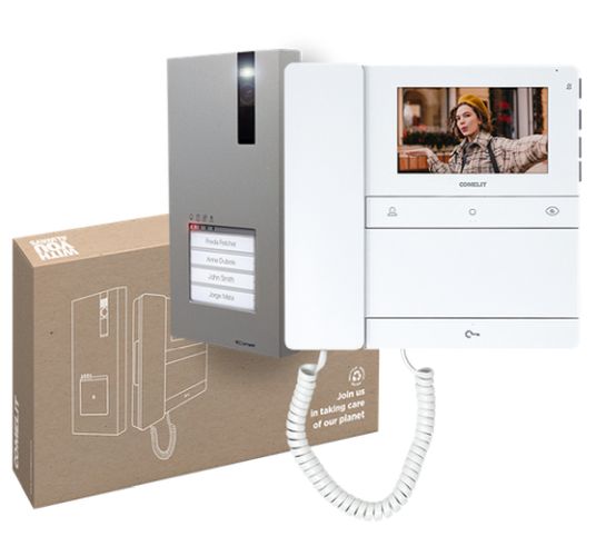 KIT VIDIOCITOFONO QUADRA E PEOPLE CON CORNETTA SB2 - COE PL8461M