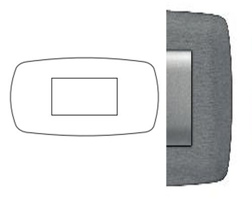 PLACCA BRIO 4M ACCIAIO SATINATO - NUV 3204/AS