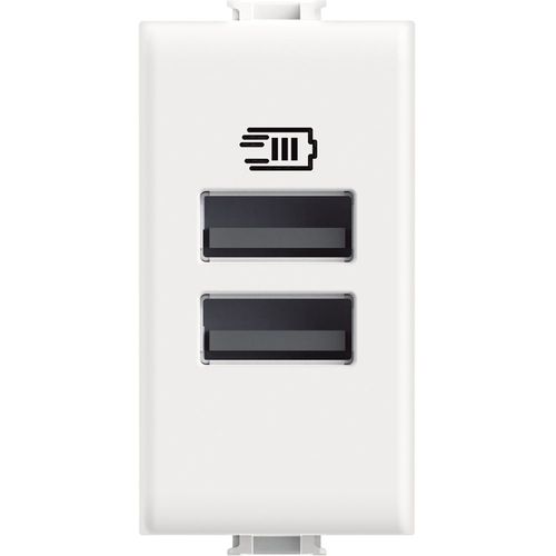 MATIX - Caricatore USB tipo A+A 1m bianco - BTI AM4191AA