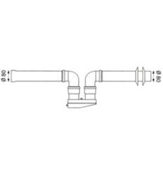 KIT SEPARATORE FUMI INTEGRA CONDENS D.80 - HSD 330790