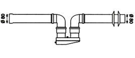 KIT SEPARATORE FUMI INTEGRA D.80 - HSD 330890