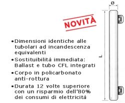 LAMPADA LINESTRA 2ATT. 8W (35W) 2700K 230V - WIM 4401103