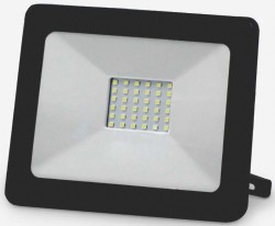 PROIETTORE LED 30W NERO 3000K IP65 2410LM LAMPO - MCA 40554