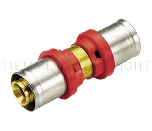 1651 RAC DIRITTO DOPPIO A PRESS TUBO AL-PEX D.40X3,5-40X3,5 - TIE 1650059