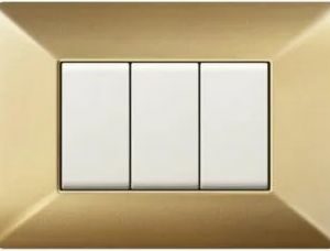 Placca Easy 3 moduli sabbia oro - ETN ECSE9803SO