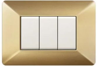 Placca Easy 3 moduli sabbia oro - ETN ECSE9803SO
