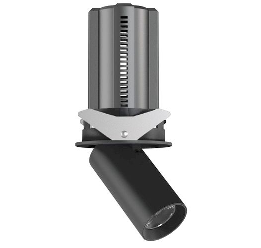 FARETTO INCASSO LED 9W 55° 3000K 765LM NERO ON-OFF - MCA 71801