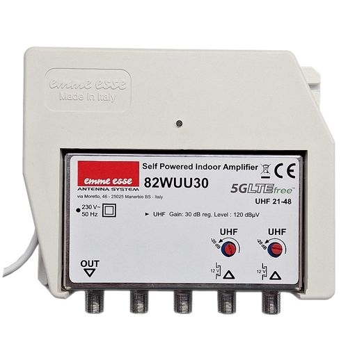 CENTRALINO WL. 2UHF-1OUT-30DB-5G-119DBUV - ESM 82WUU30