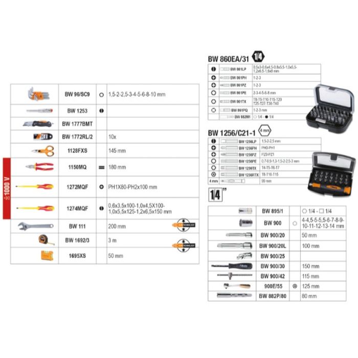 VALIGIE ASSORTIMENTO 106PZ BETA - BMM 020546380