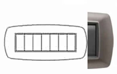 FLEXI' LIFE - PLACCA 7 MOD. ALLUMINIO NOTTE - NUV 2987/AN