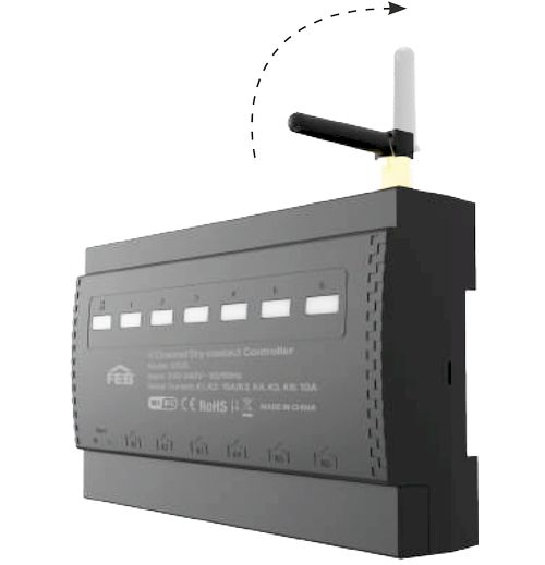 ATTUATORE 6 RELE' CONT.PULITI DA BARRA DIN - NUV 9326