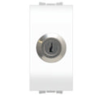FLEXI' - DIVIATORE CON CHIAVE 1 MOD. RELE' 10A BIANCO - NUV 14061/10A/WH