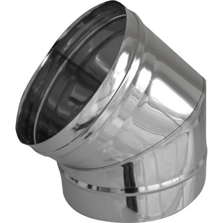 CURVA ACCIAIO 45° PER CANNA FUMARIA D.80 - DIA 412462080