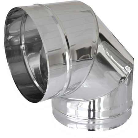 CURVA ACCIAIO 90° PER CANNA FUMARIA D.80 - DIA 412463080