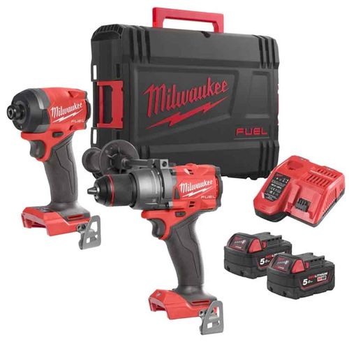 KIT 18V TRAPANO A PERCUSSIONE + AVVITATORE + CARICAB.+2 BAT. - COP 4933480873
