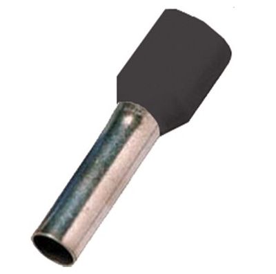 TERMINALE A BUSSOLA ISOLATO DIN 46228 T4 1,5mm L2 8MM NERO - INR ICIAE158