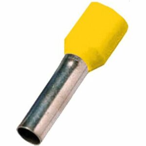 TERMINALE A BUSSOLA ISOLATO DIN 46228 T4 6MM² L2 12MM GIALLO - INR ICIAE612
