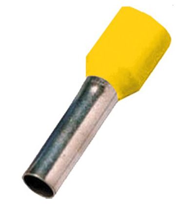 TERMINALE A BUSSOLA ISOLATO DIN 46228 T4 6MM² L2 12MM GIALLO - INR ICIAE612