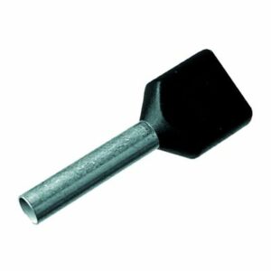 TERMINALE A BUSSOLA DOPPIO ISOLATO 2X1,5MM² L2 8MM NERO - INR ICIAE158Z