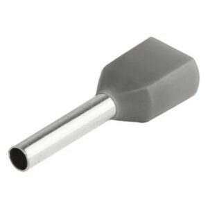 TERMINALE A BUSSOLA DOPPIO ISOLATO 2X4MM² L2 12MM GRIGIO - INR ICIAE412Z
