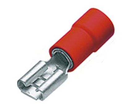 INNESTO FEMMINA ROSSO 6,35X0,8 ISOLATO PC - INR ICIQ168FHPC