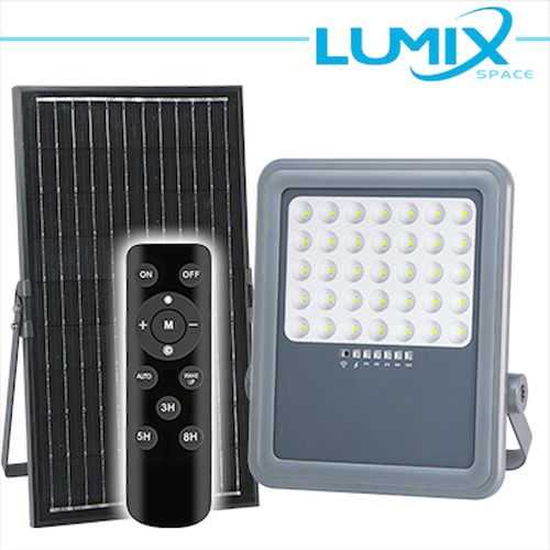 PROIETTORE SOLARE LED 300W 4000K 2000LM IP65 + CREPUSCOLARE - LIFE KATK09-300W