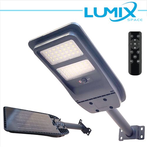 ARMATURA STRADALE SOLARE LED 100W 4000K 10000LM STAFFA 30CM - LIFE KATRSEP-100W