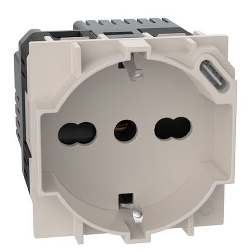L.NOW - PRESA ITA P40+USB 18W TIPOC SABBIA - BTI KM4140A16USB