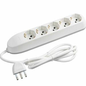 Multipresa 5 schuko/bipasso bianco - BTI 3685D