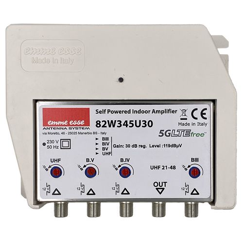 CENTRALINO 4IN 3/4/5/UHF 1OUT 30DB LTE 5G 120DBUV F. - ESM 82W345U30F