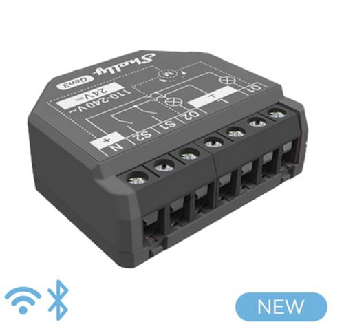 RELE' WIFI +BT+PM+MATTER PER TAPPARELLE 16A AC/DC - LIFE SH-PLUS2PMG3