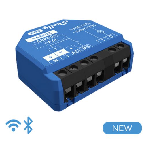 RELE' WIFI CONTATTO PULITO 16A AC/DC WIFI/BT/MATTER - LIFE SH-PLUS1G3