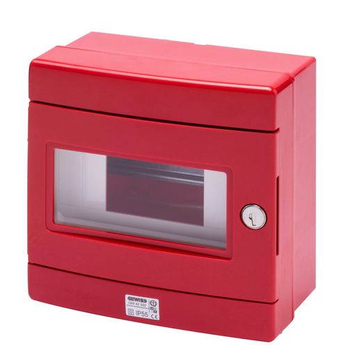 QUADRO EMERG.FRANG.8MOD.IP55 180X180X100 ROSSO - GEW GW42202