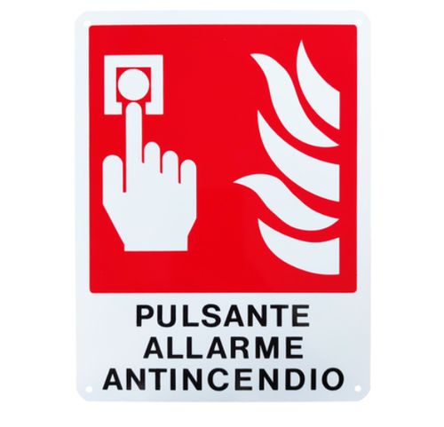 CARTELLO SEGNALAZIONE PULSANTE - UTD 1043/142