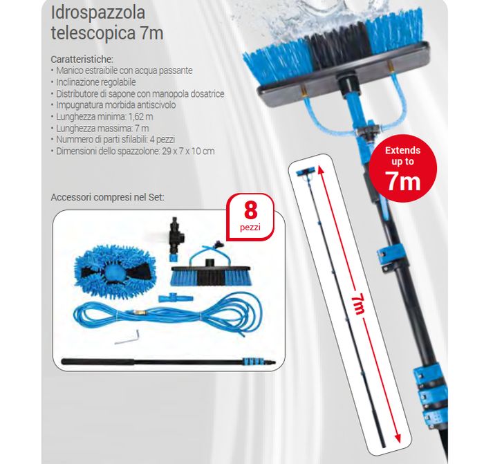 IDROSPAZZOLA TELESCOPICA 7M - INR 111626