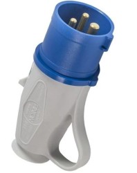 SPINA INDUSTRIALE 2P+T 16A BLU 230V 6H A VITE IP44 - FME 70000