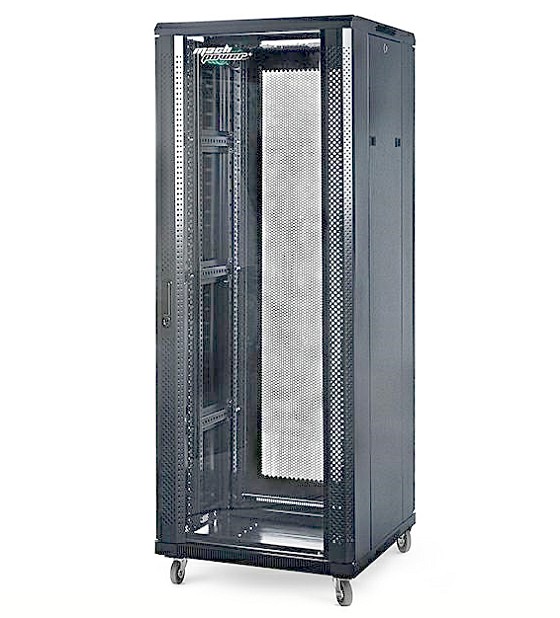 ARMADIO RACK A PAVIMENTO 27U 600X600X1400 NE 2VEN,RUOTE,4MON - MHC AR-2766FB