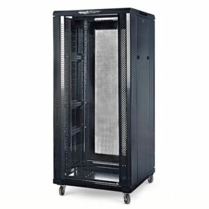 ARMADIO RACK A PAVIMENTO 22U 600X600X1100 NERO 2VEN,RUOTE,4M - MHC AR-2266FB