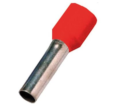 TERMINALE A BUSSOLA ISOLATO DIN 46228 T4 10MM² ROSSO - INR ICIAE1012