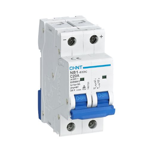 INTERRUTTORE M/T 2P 20A 500VDC 6KA PER FOTOVOLTAICO - CHT 182721