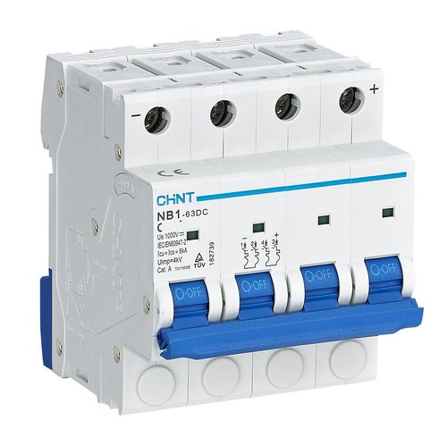 INTERRUTTORE M/T 4P 16A 1000VDC 6KA PER FOTOVOLTAICO - CHT 182734