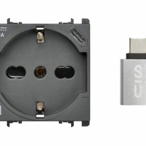 PRESA P40 250V+USB 5V 3A ANT. - UTD 10312/2
