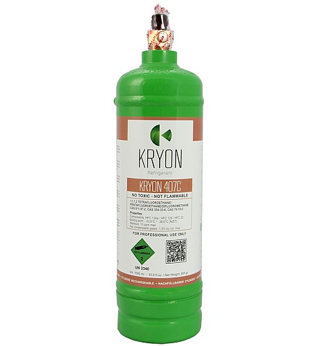 BOMBOLA GAS R407C 1,1LT 850GR INCLUSO CONTRIB. QUOTA F-GAS - GAS GASR407/085