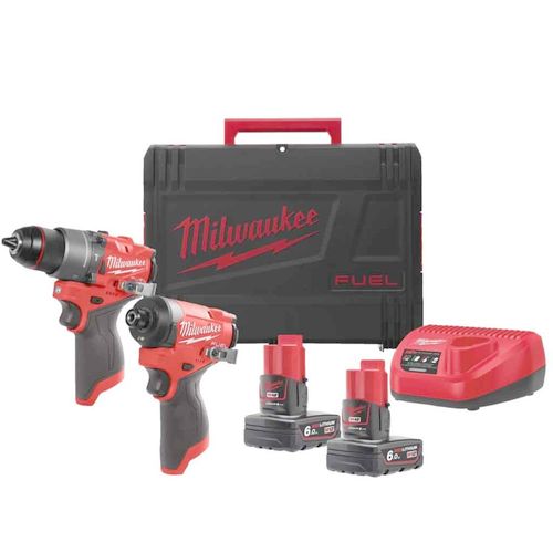KIT 12V TRAPANO A PERCUSSIONE + AVVITATORE AD IMPULSI 1/4" - COP 4933480588