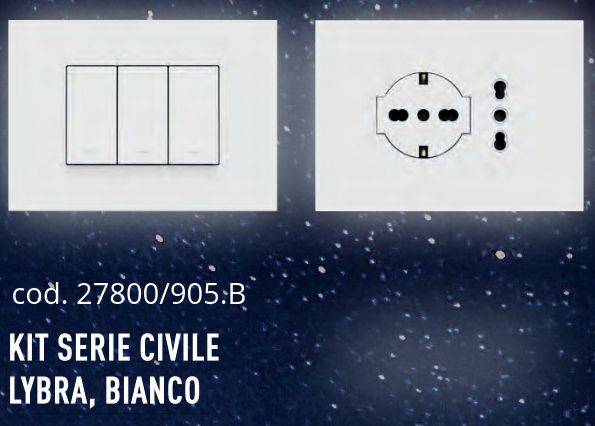 KIT BASE IMPIANTO LYBRA BIANCO - UTD 27800/905.B